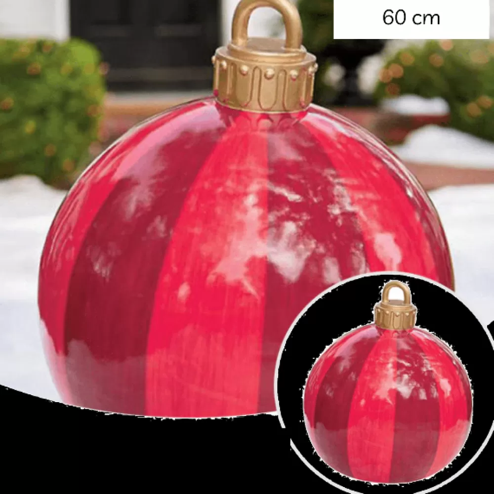 Flash Sale Boule De Noël Gonflable 60 Cm - Rouge Structures Gonflables De Noël | Décorations De Noël Rouges