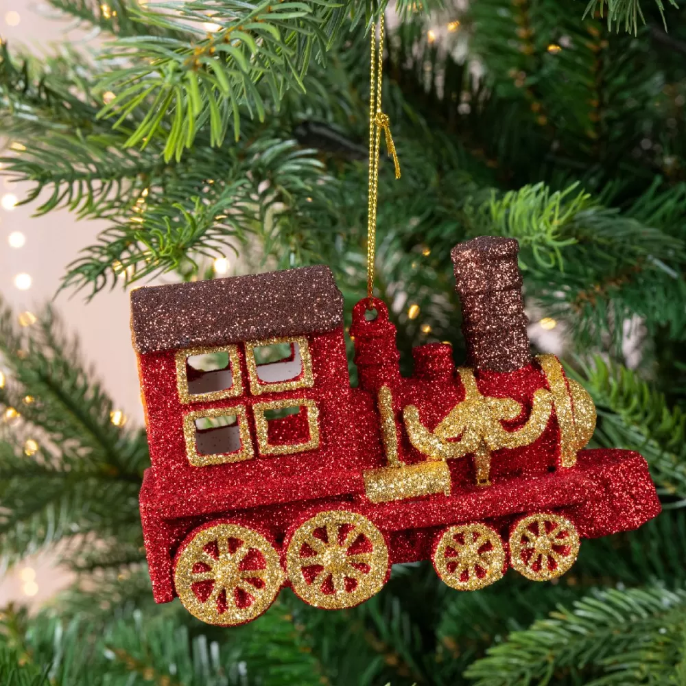 Best Boule Train De Noël Rouge Décorations De Noël Rouges | Trains De Noël