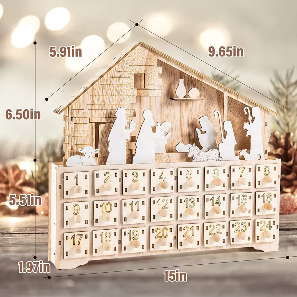 Best Sale Calendrier De L'avent Crèche (LED) Calendriers De L'Avent De Noël