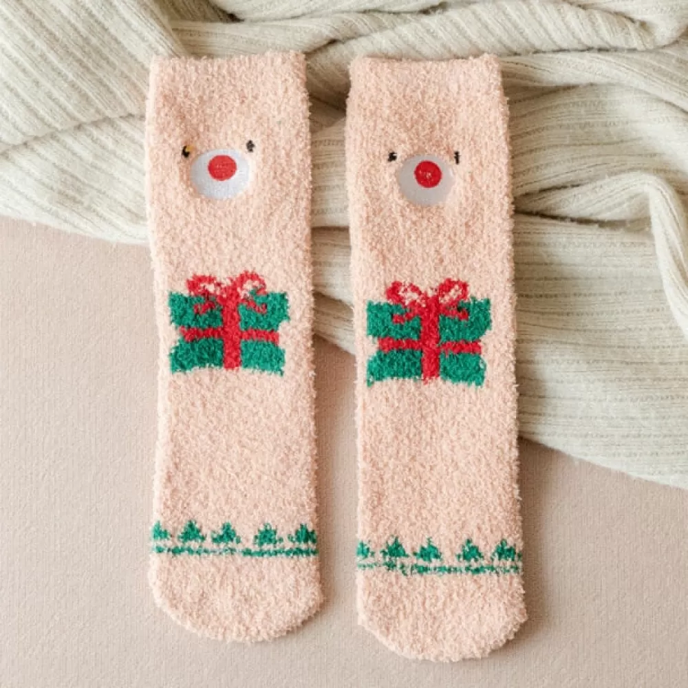 Store Chaussettes De Noël Beige Décorations De Noël Pas Cher | Chaussettes De Noël