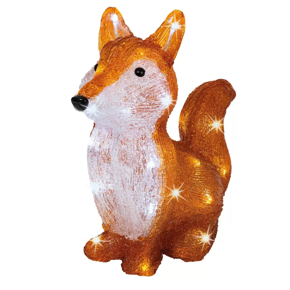 Outlet Décoration De Noël En Acrylique - Renard Mignon Personnages Illuminés De Noël