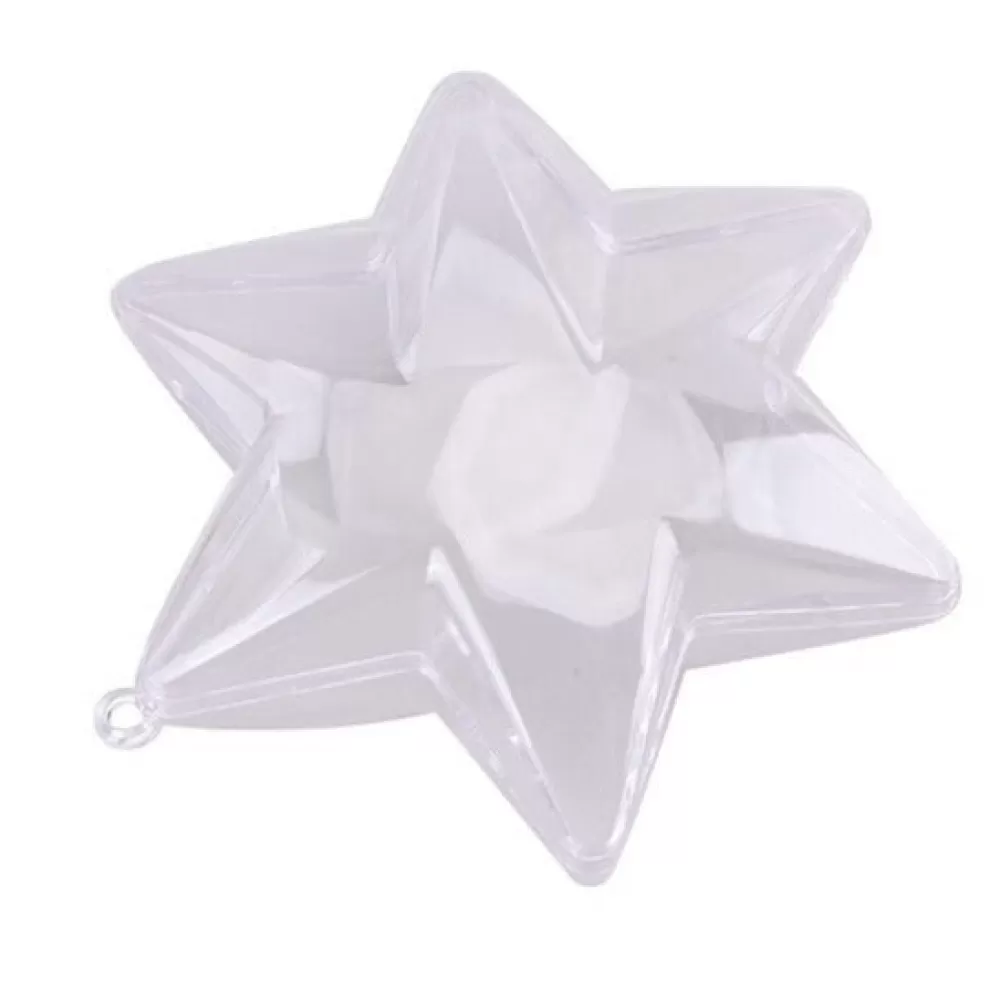 Best Sale Forme En Plastique Transparent En Deux Parties : étoile à Six Branches Formes Plastiques