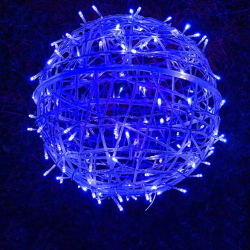 Discount Guirlande Boule Extérieure Lumineuse - Bleu Décorations De Noël Scandinaves | Décorations De Noël Bleues