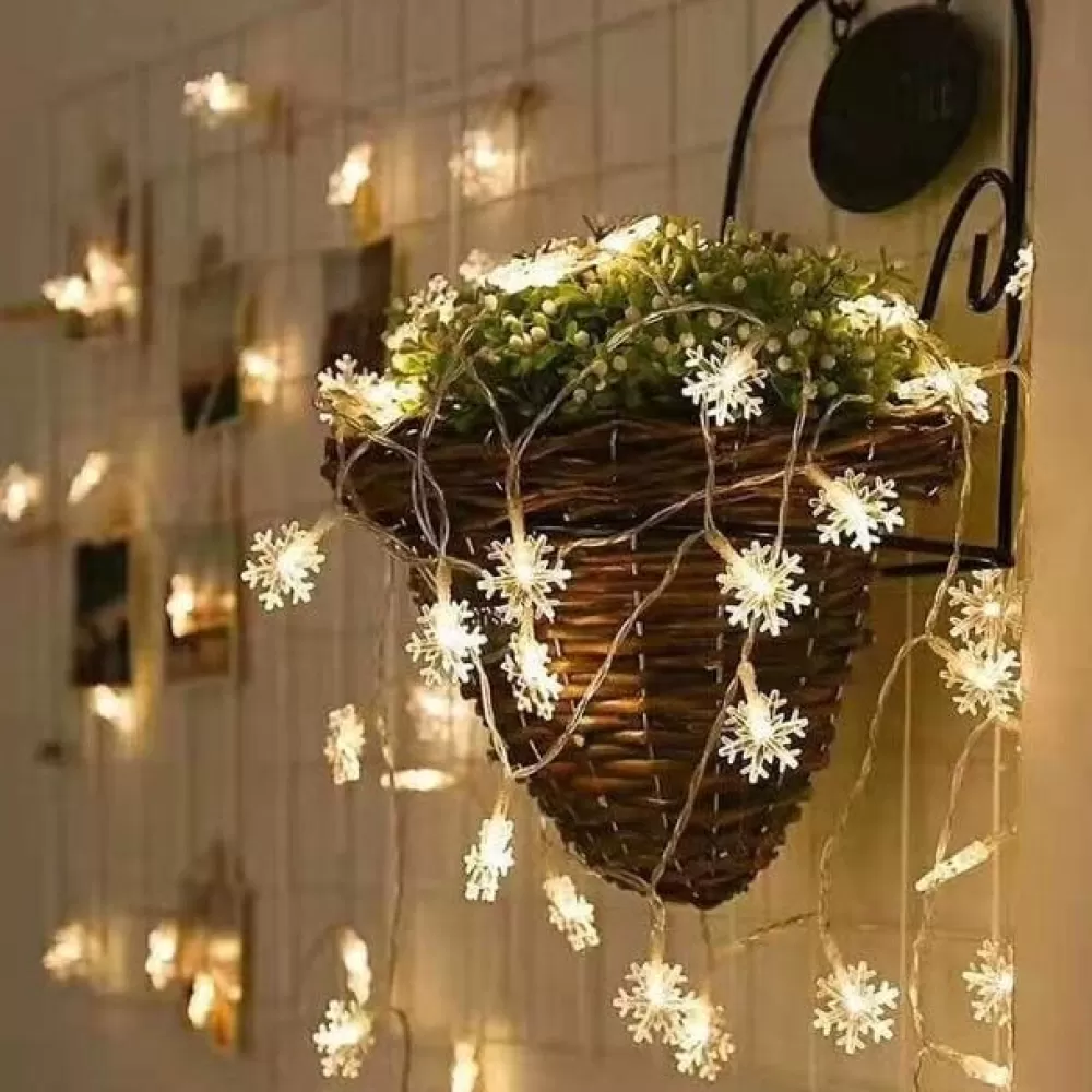 Best Guirlande Lumineuse - Flocons Blancs Décorations De Noël Scandinaves