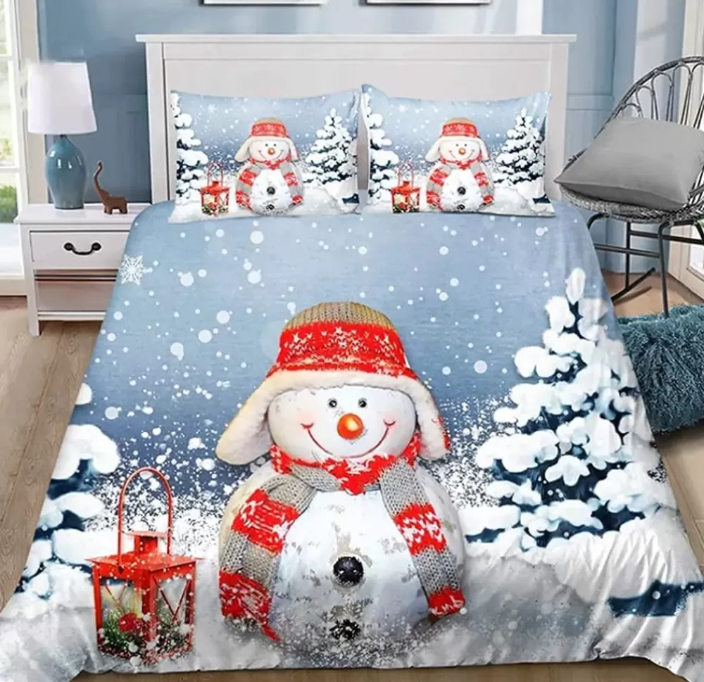 Best Sale Housse De Couette Noël Bonhomme De Neige Housse De Couette De Noël