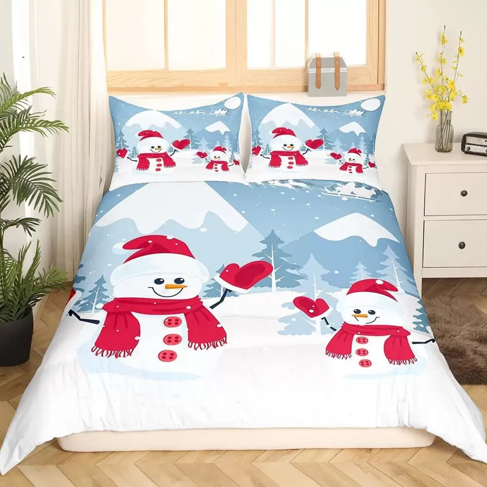 Best Sale Housse De Couette Noël Bonhomme De Neige Housse De Couette De Noël