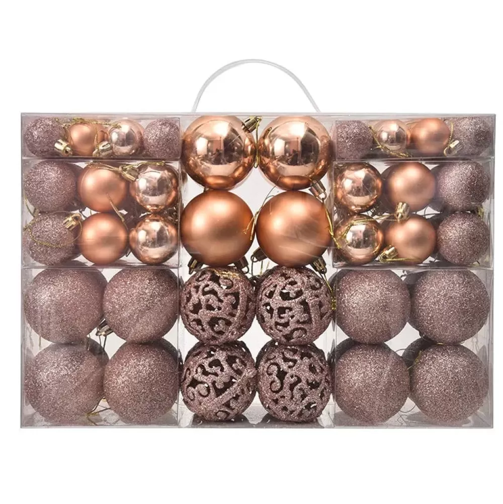 Online Lot De 100 Boules De Noël Rose Gold Lots De Boules De Noël