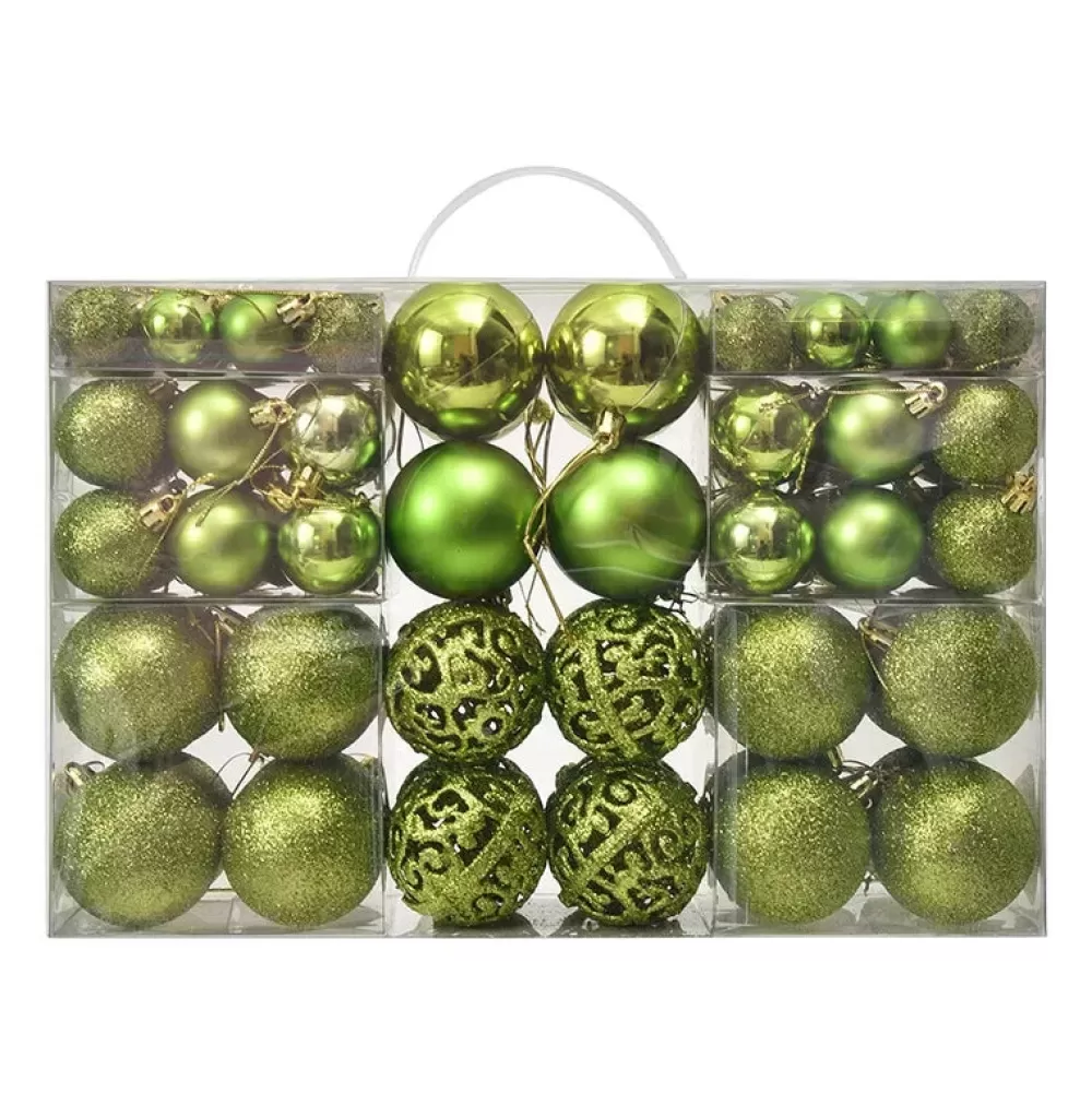 Cheap Lot De 100 Boules De Noël Vert Décorations De Noël Vertes | Lots De Boules De Noël