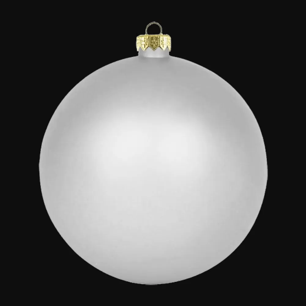 Best Lot De 4 Boules De Noël Mates 10 Cm - Argent Décorations De Noël Argentées | Lots De Boules De Noël