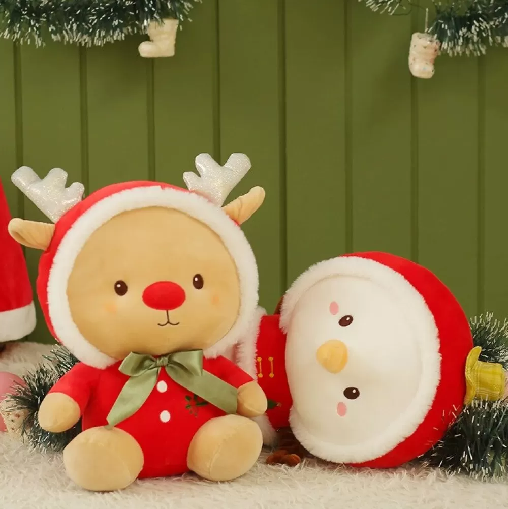Hot Peluche De Noël - Renne Du Père Noël Et Bonhomme De Neige Décorations De Noël Pas Cher | Peluches De Noël