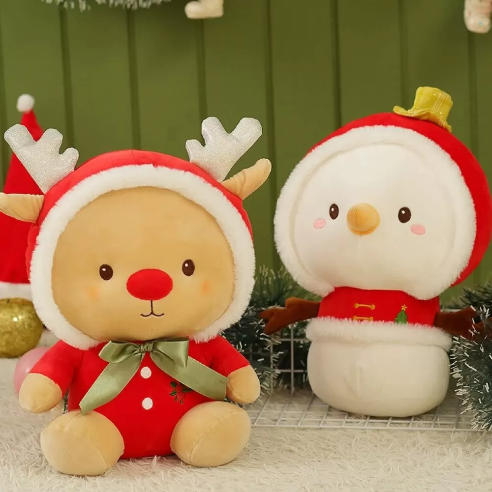 Hot Peluche De Noël - Renne Du Père Noël Et Bonhomme De Neige Décorations De Noël Pas Cher | Peluches De Noël