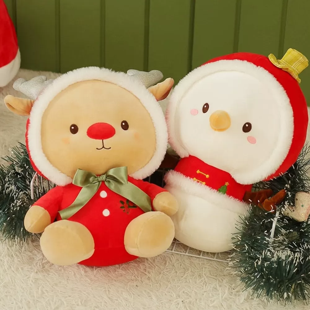 Hot Peluche De Noël - Renne Du Père Noël Et Bonhomme De Neige Décorations De Noël Pas Cher | Peluches De Noël