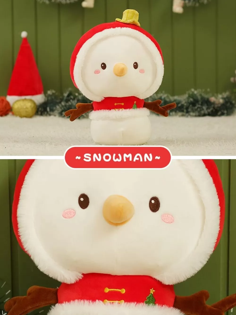 Hot Peluche De Noël - Renne Du Père Noël Et Bonhomme De Neige Décorations De Noël Pas Cher | Peluches De Noël