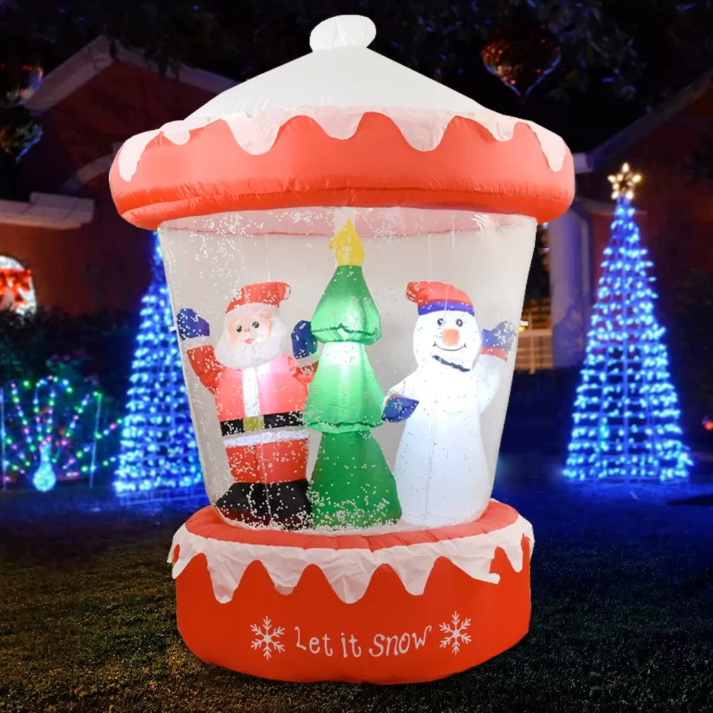 Cheap Structure De Noël Gonflable : Manège Enneigé Avec Père Noël Sapin Bonhomme De Neige Structures Gonflables De Noël