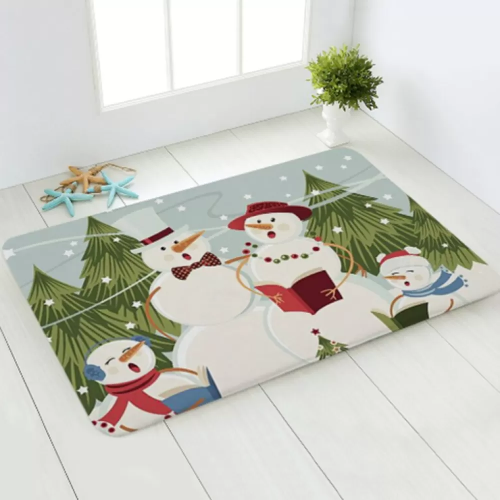 Best Tapis De Noël - Famille De Bonhomme De Neige Tapis De Noël