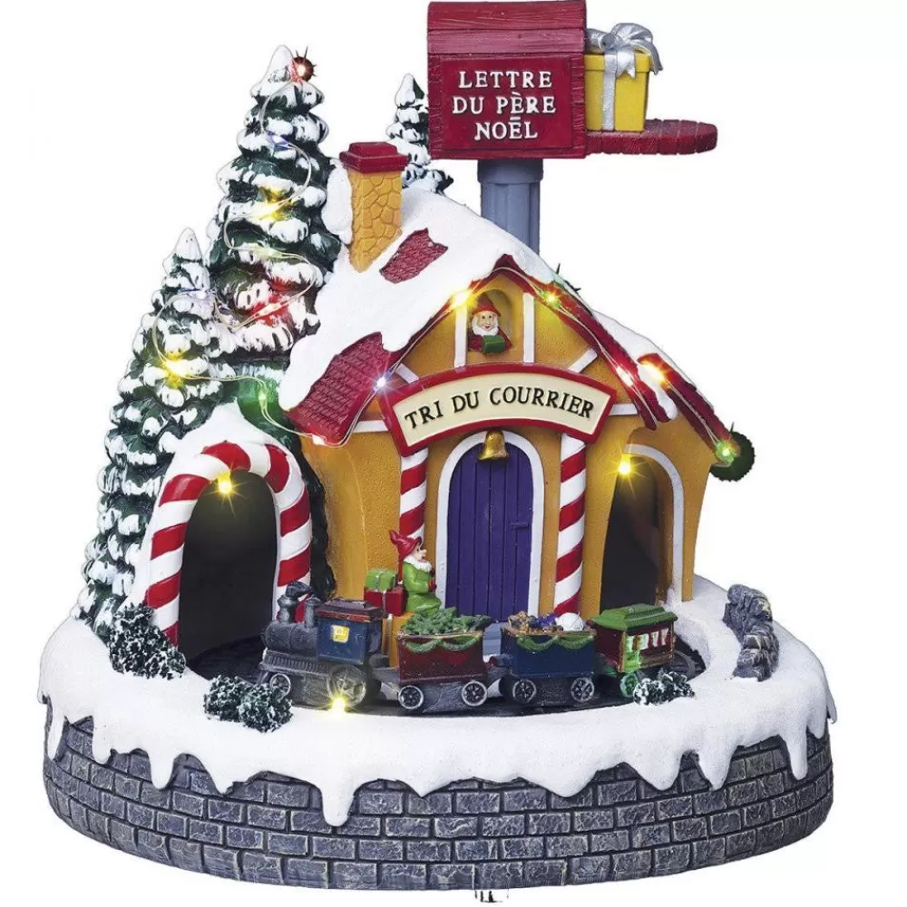 Store Village Lumineux De Noël - Centre De Tri Et Poste Du Père Noël Villages De Noël